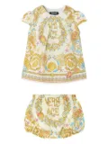 Versace Kids Underwater Barocco dress - White