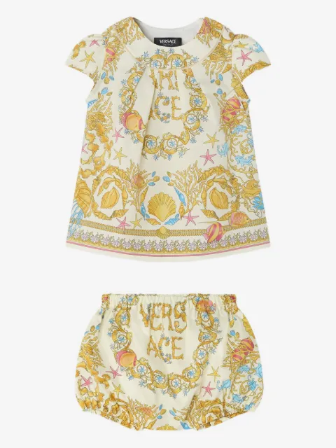 Versace Kids robe-chemise Underwater Barocco