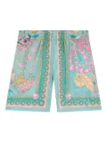 Versace Kids Underwater Barocco shorts - Green