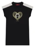 Aigner Kids heart chain-detail dress - Black
