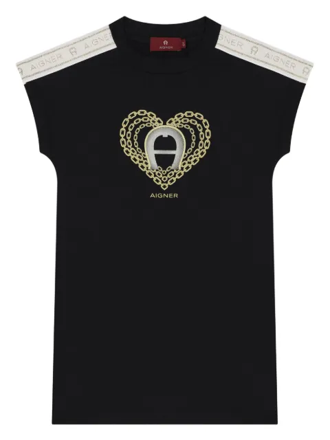 Aigner Kids heart chain-detail dress