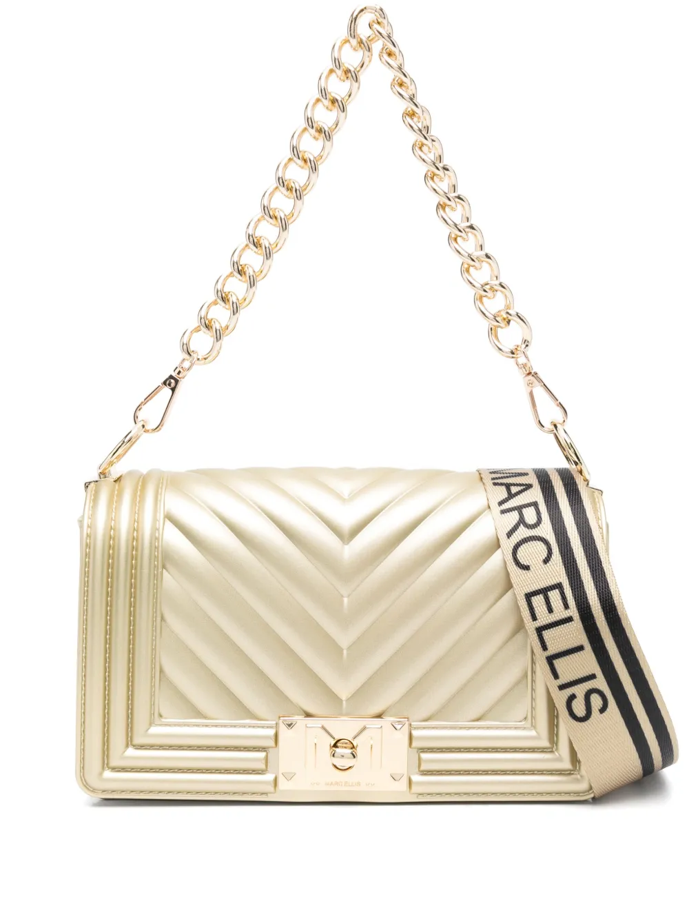 Marc Ellis Bolsa tote com efeito matelassê | Dourado | Image 1