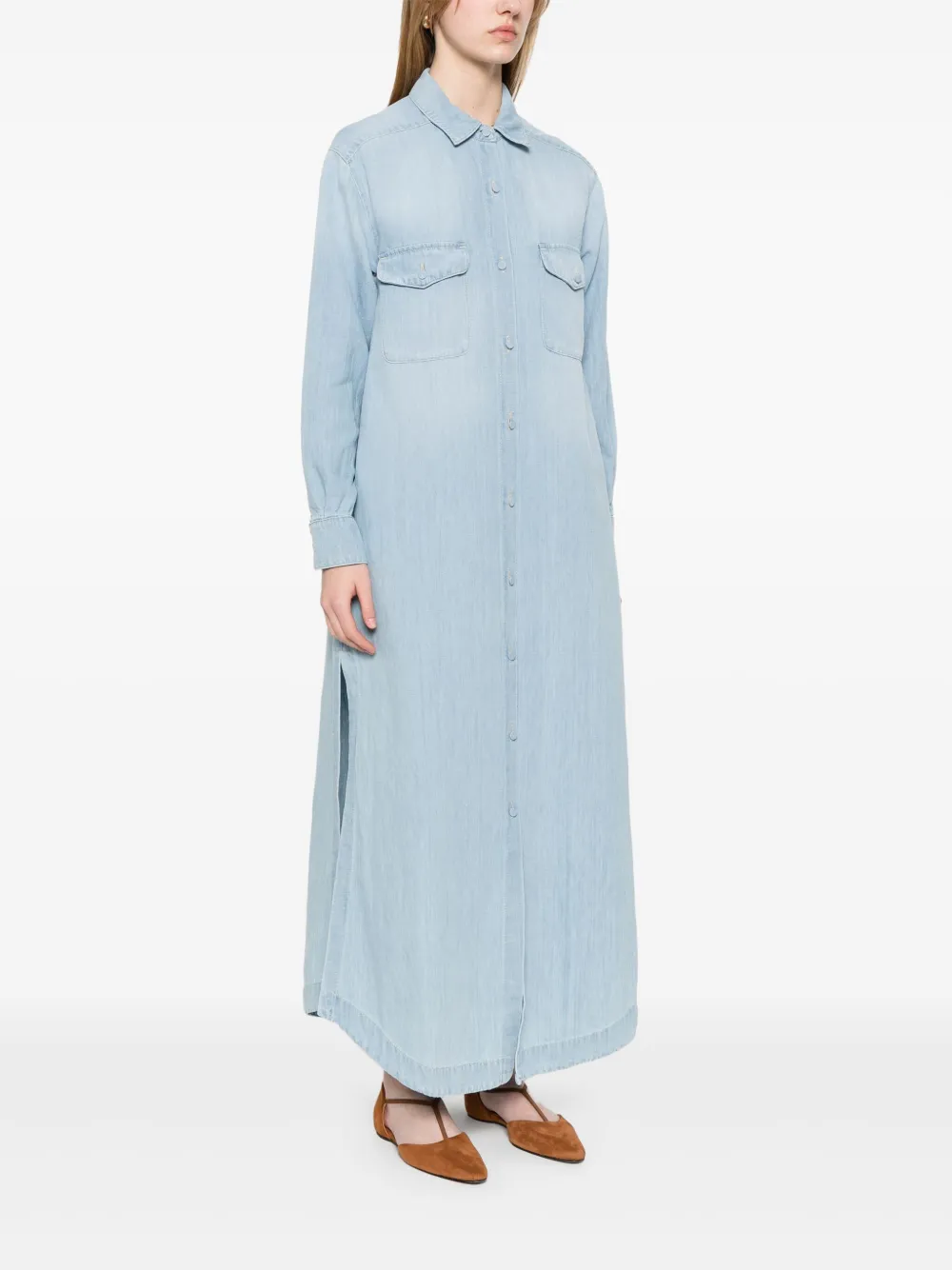 Lorena Antoniazzi Denim maxi-jurk Blauw