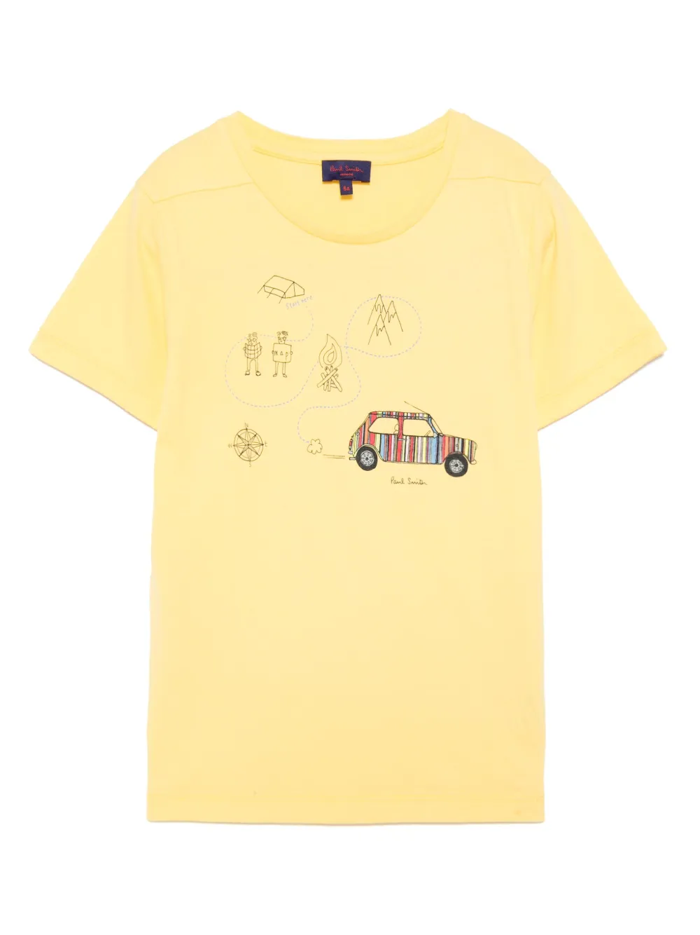 Paul Smith Junior T-shirt met grafische print Geel