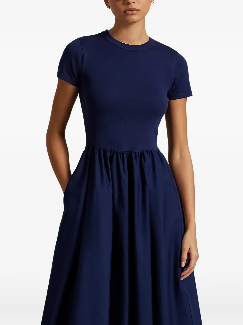 Polo Ralph Lauren Vanilla geplooide maxi-jurk Blauw