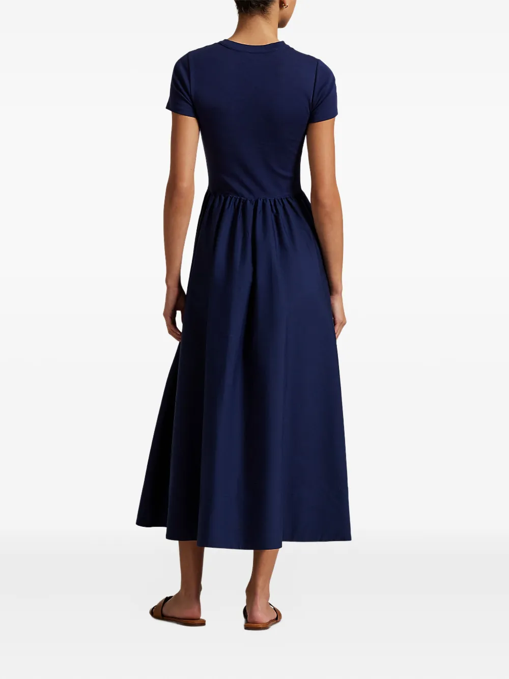 Polo Ralph Lauren Vanilla geplooide maxi-jurk Blauw
