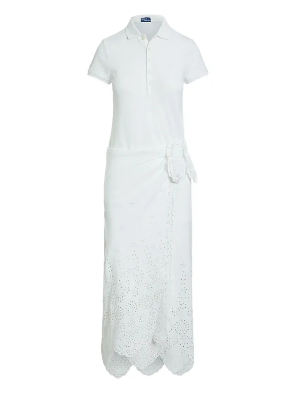 Polo Ralph Lauren Polo Shirt Maxi Dress White FARFETCH IN
