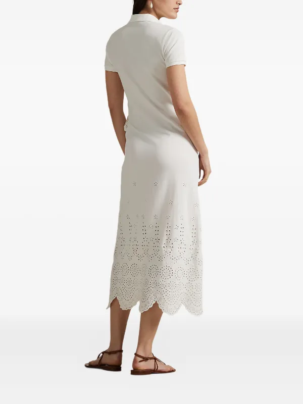 Polo Ralph Lauren Polo Shirt Maxi Dress | White | FARFETCH