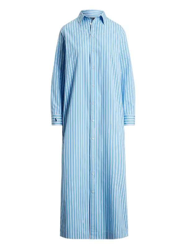 ralph lauren blue striped dress Ralph Lauren Navy Blue Striped Dress M 8-10 yr