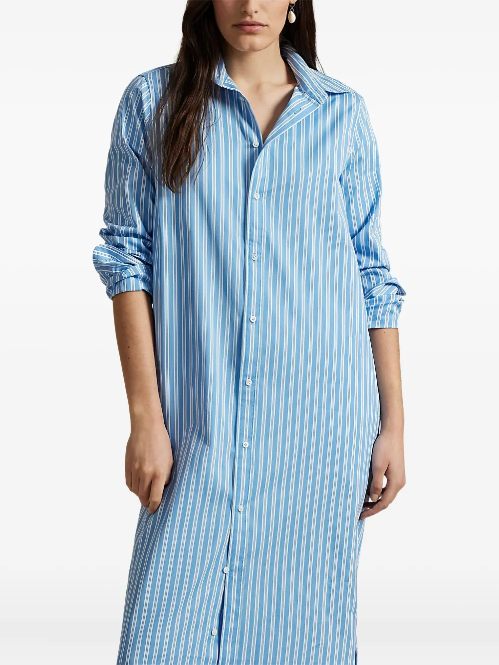 Polo Ralph Lauren Gestreepte blousejurk Blauw