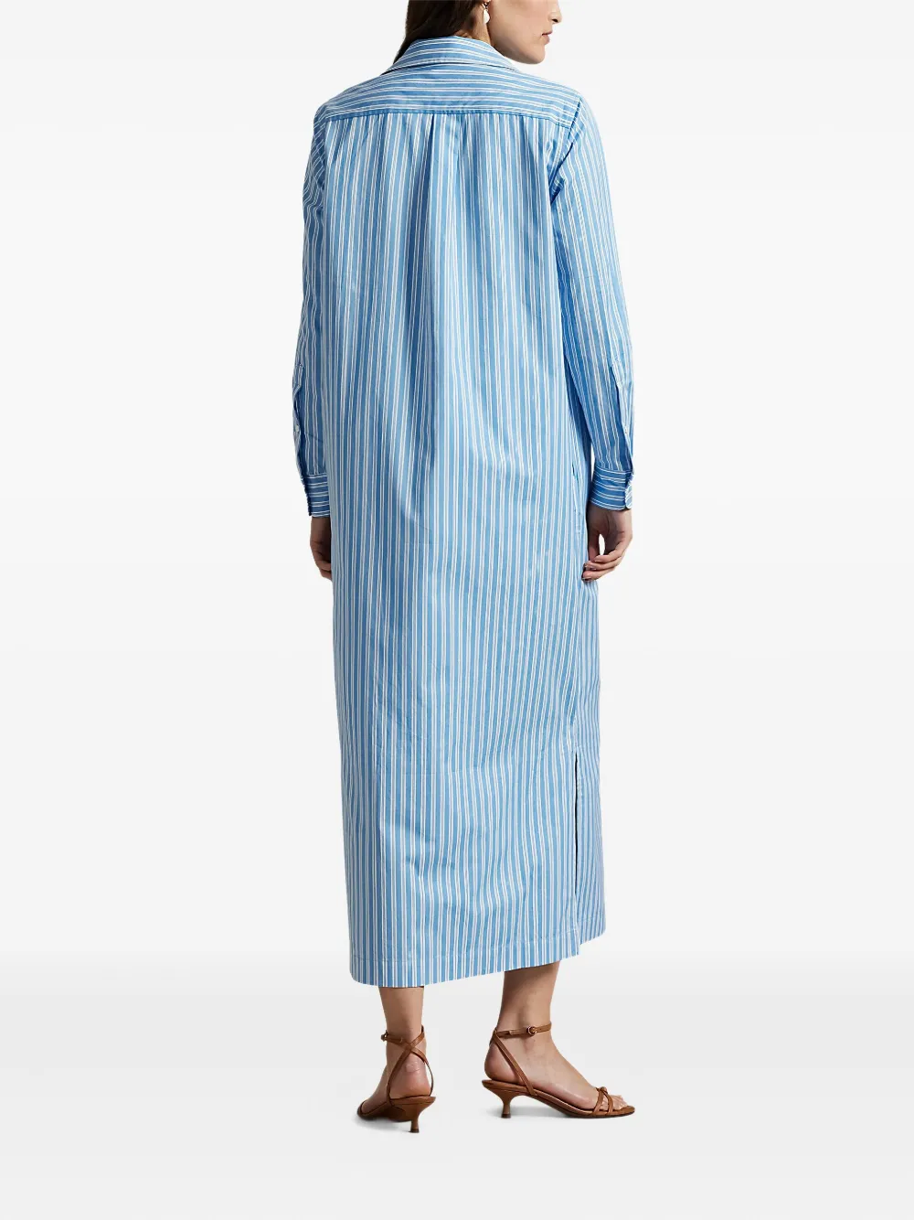 Polo Ralph Lauren Gestreepte blousejurk Blauw