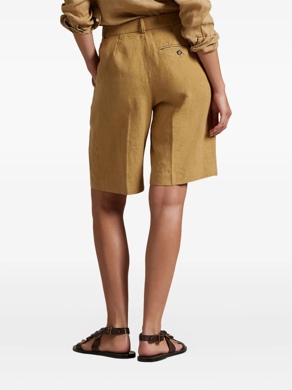 Polo Ralph Lauren Geplooide linnen shorts Beige