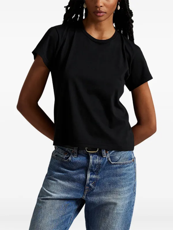 Polo Ralph Lauren Shrunken Fit Jersey T-shirt | Black | FARFETCH CA