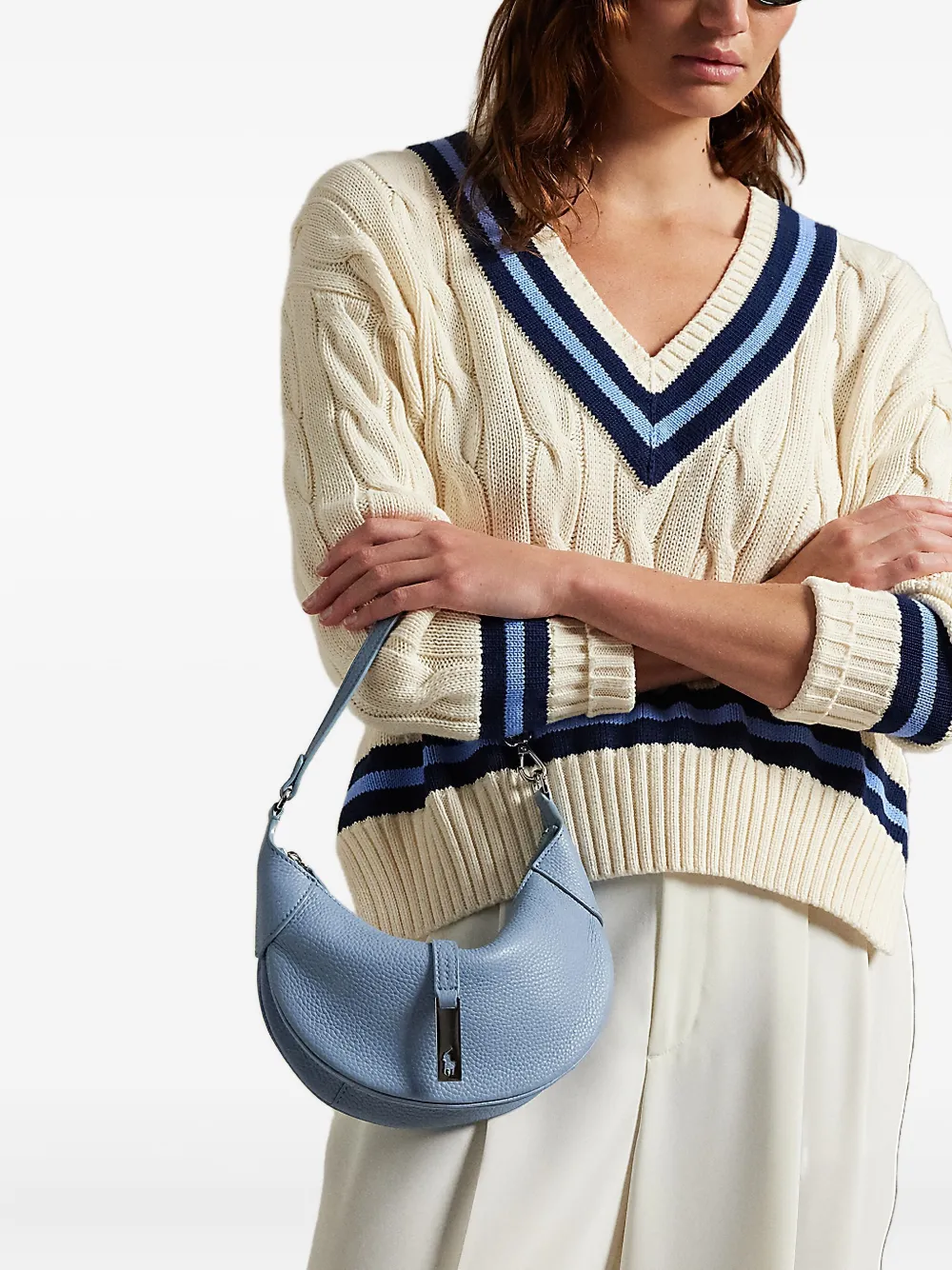 Polo Ralph Lauren Suède schoudertas Blauw