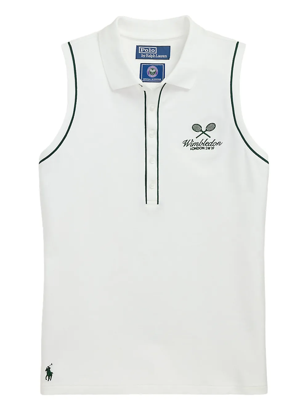 Polo Ralph Lauren x Wimbledon logo-embroidered polo top