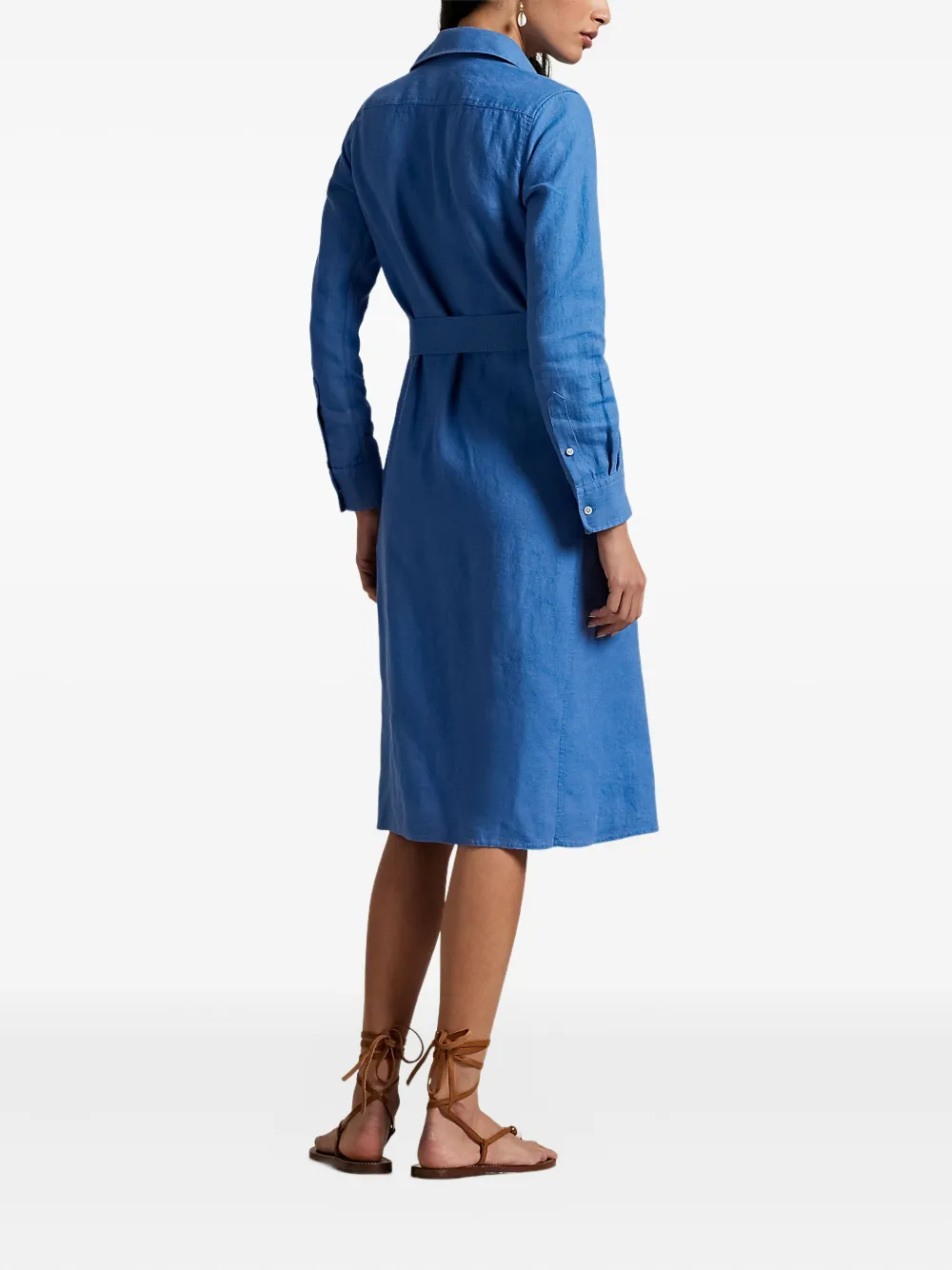 Polo Ralph Lauren Blousejurk met ceintuur Blauw
