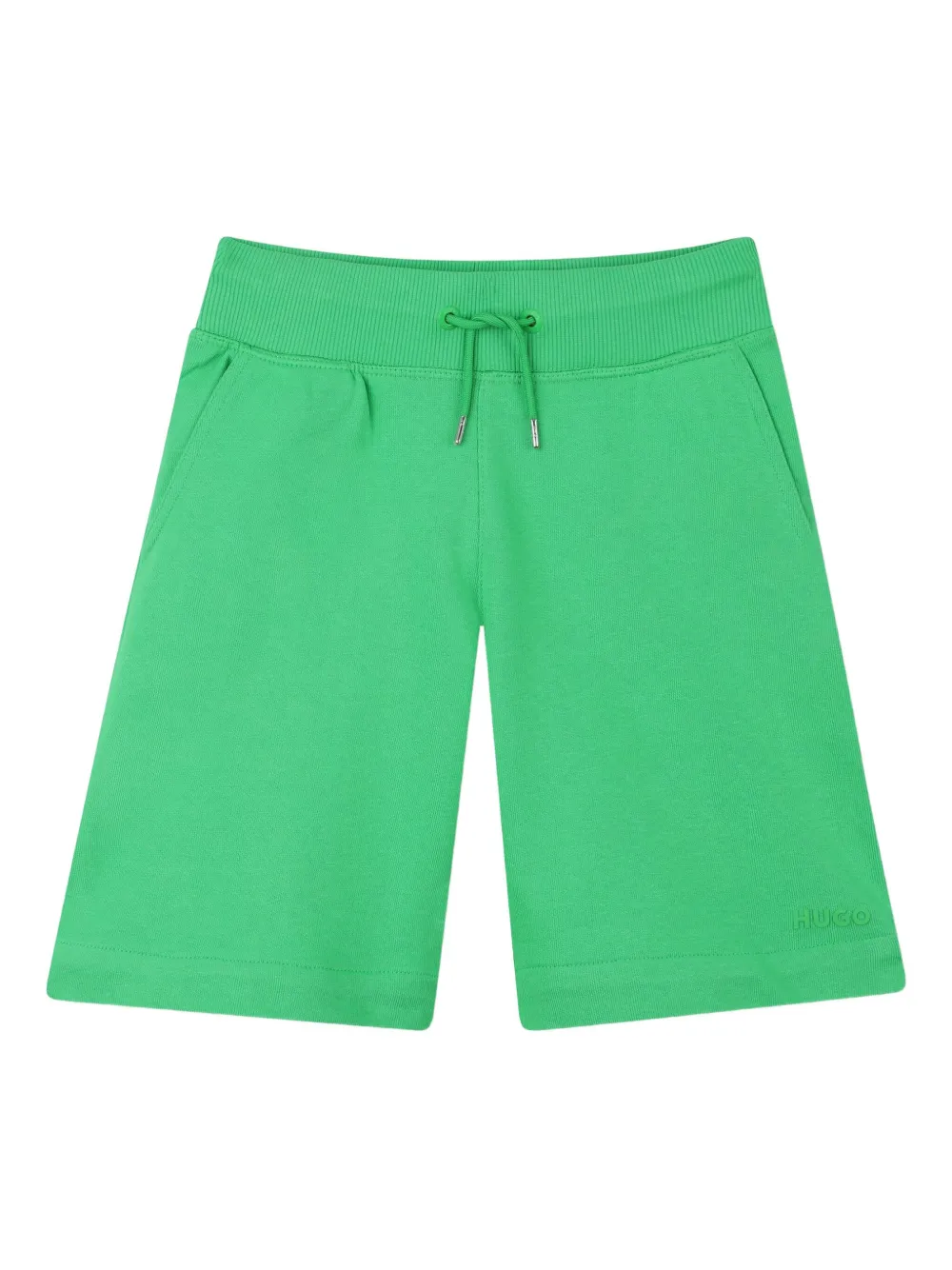HUGO KIDS elastic-waistband logo shorts | Green | Image 1