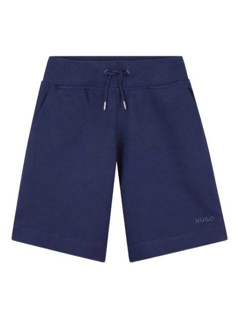 HUGO KIDS elastic-waistband logo shorts