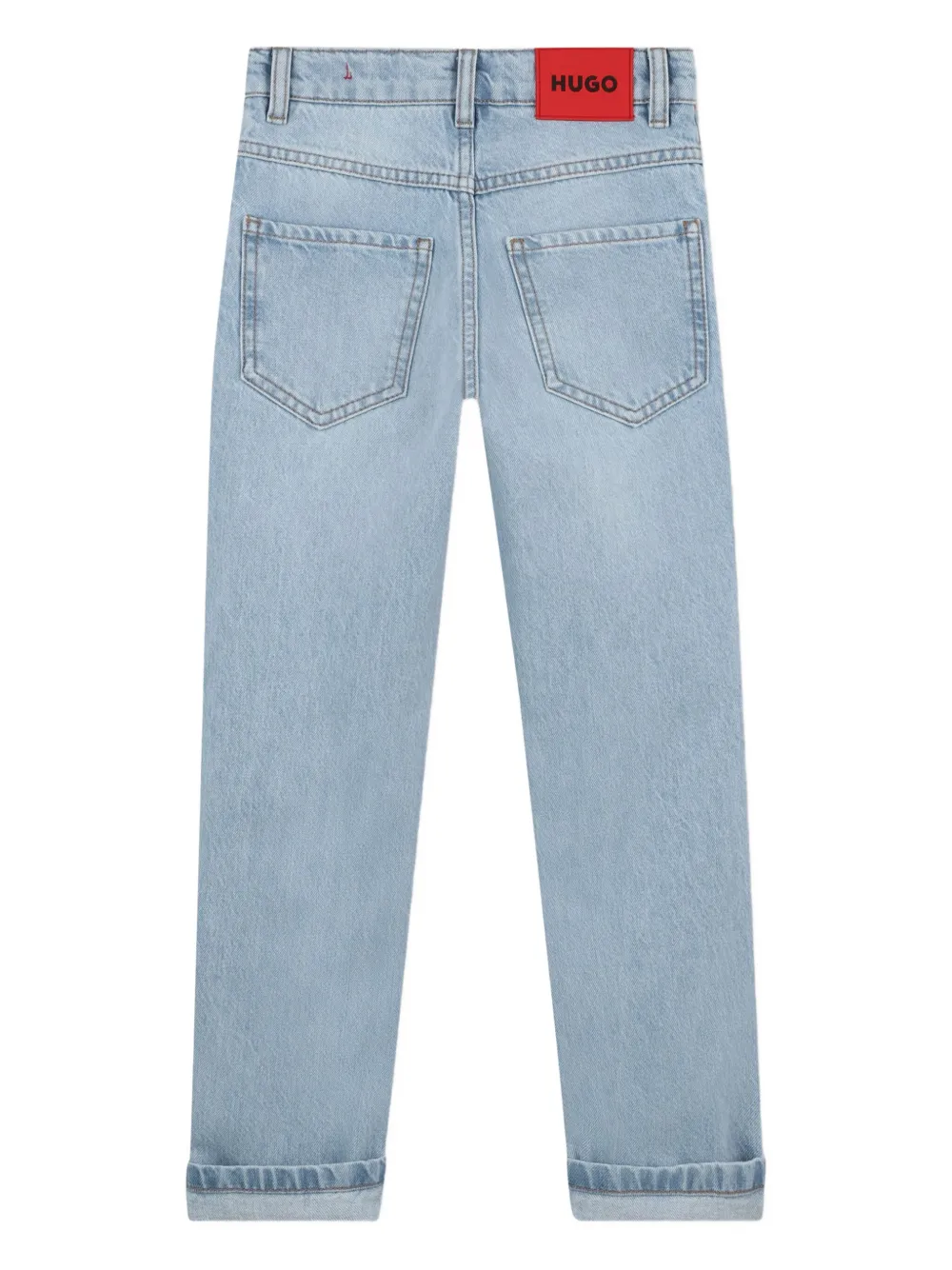 HUGO KIDS logo-label cuffed jeans | Teen Boy Clothing | Image 2
