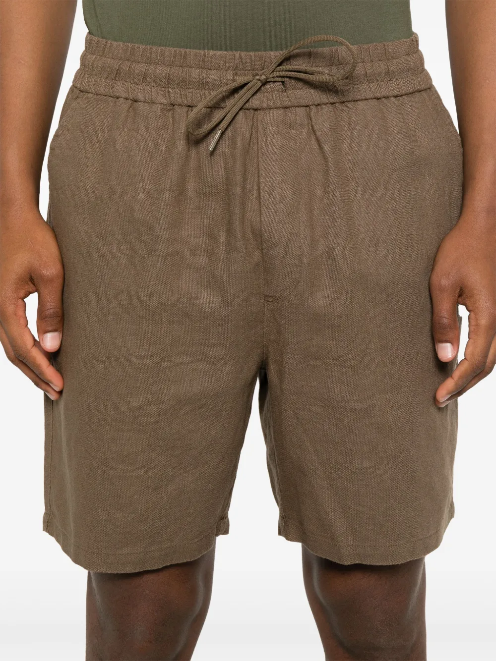 Les Deux Shorts met trekkoord Bruin