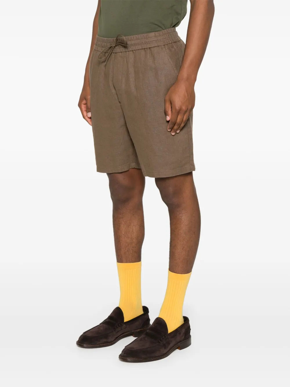 Les Deux Shorts met trekkoord Bruin