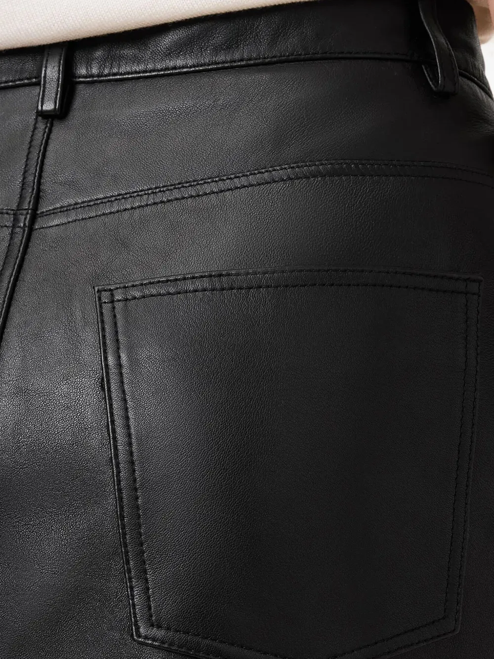 AllSaints Eden leren midi-rok Zwart