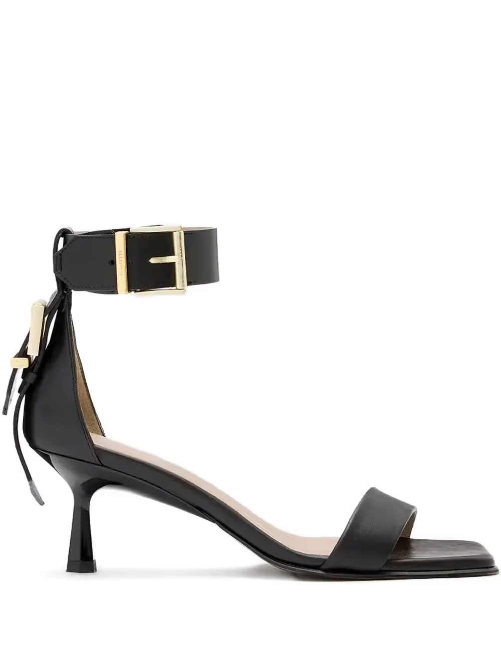 AllSaints Pema leren pumps Zwart