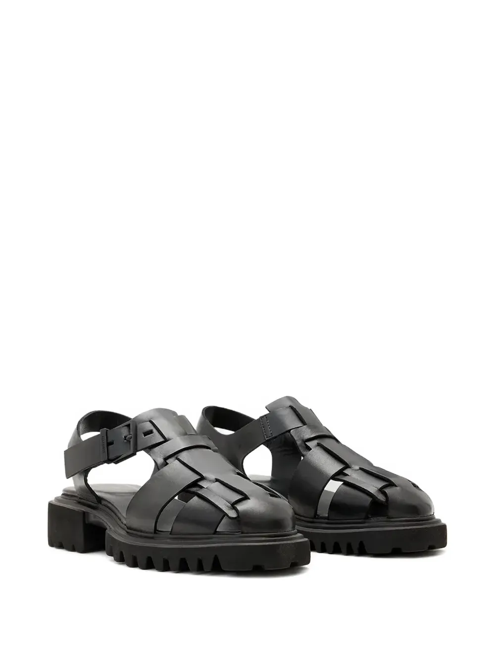 AllSaints Tess Chunky leather sandals Black