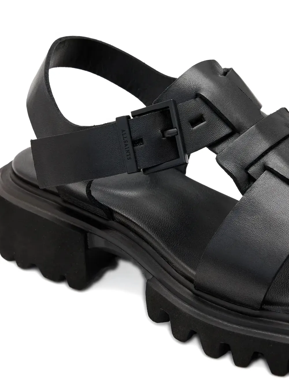 AllSaints Tess Chunky leather sandals Black