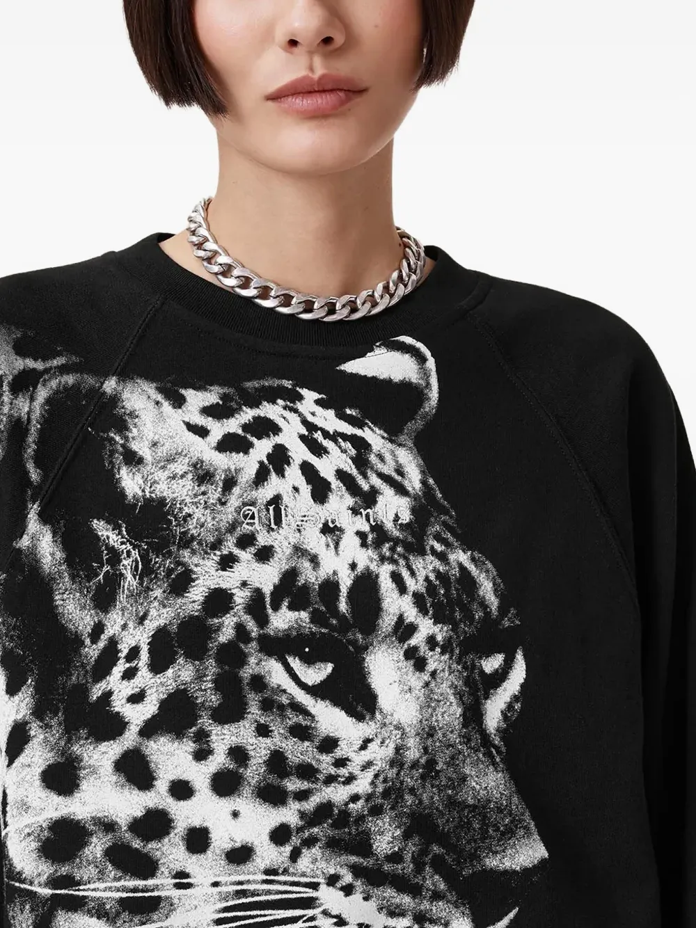 AllSaints Kiara Cygnet sweater met uitgesneden details Zwart
