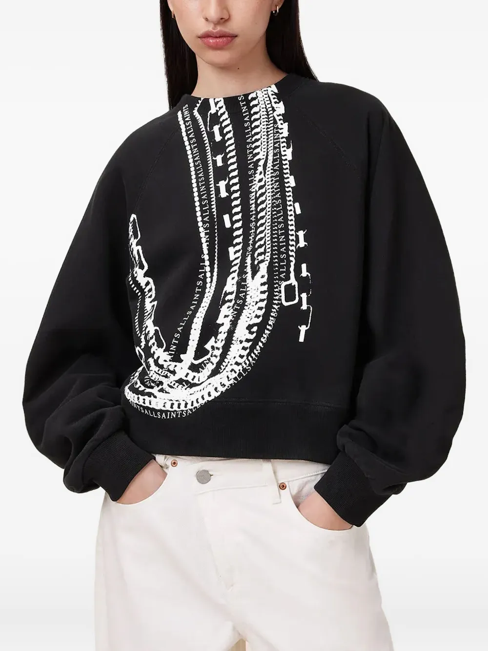Allsaints Chain-print Sweatshirt