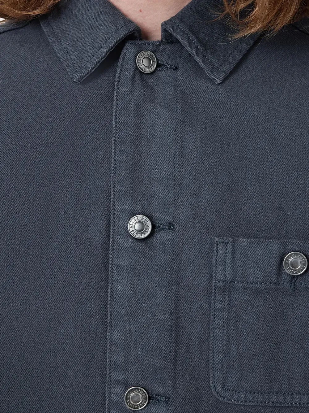 AllSaints Katoenen shirtjack Blauw