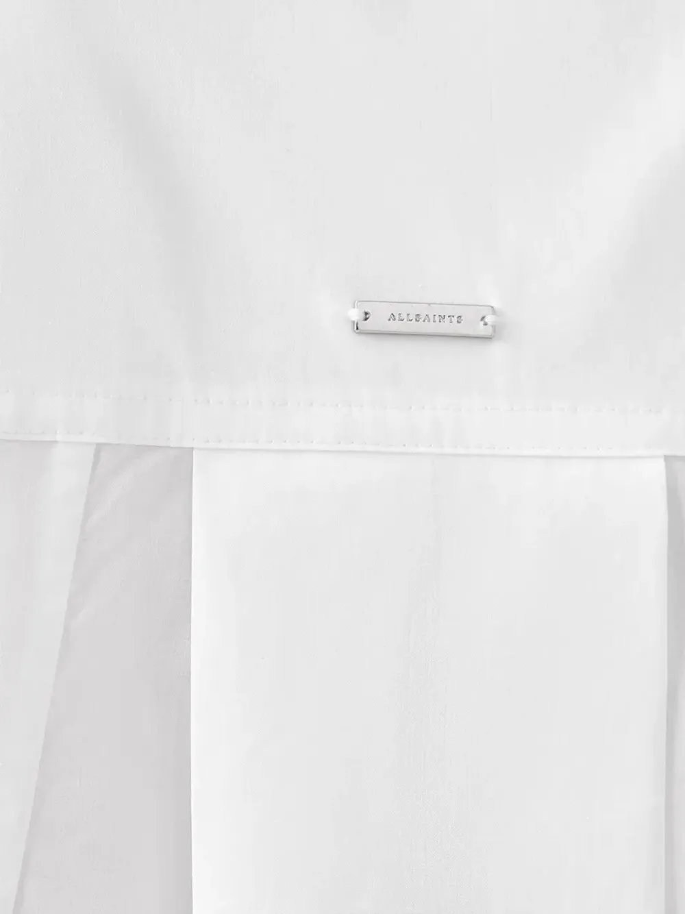 Allsaints Alber Buttoned-cuff Shirtdress In White