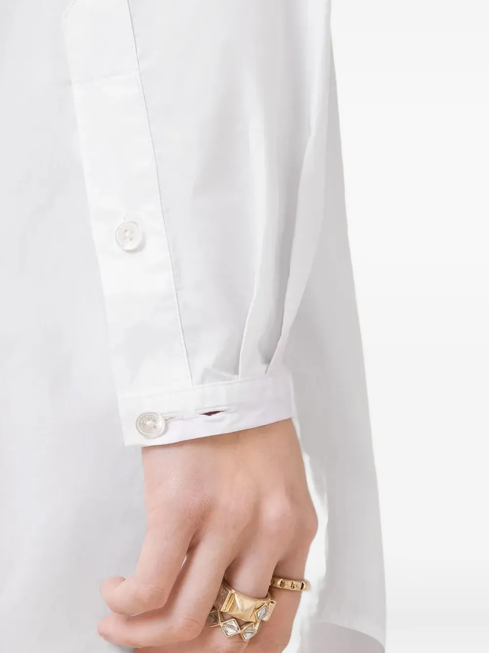 Allsaints Alber Buttoned-cuff Shirtdress In White