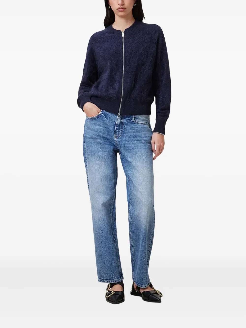 AllSaints Ida jeans met lichte wassing Blauw