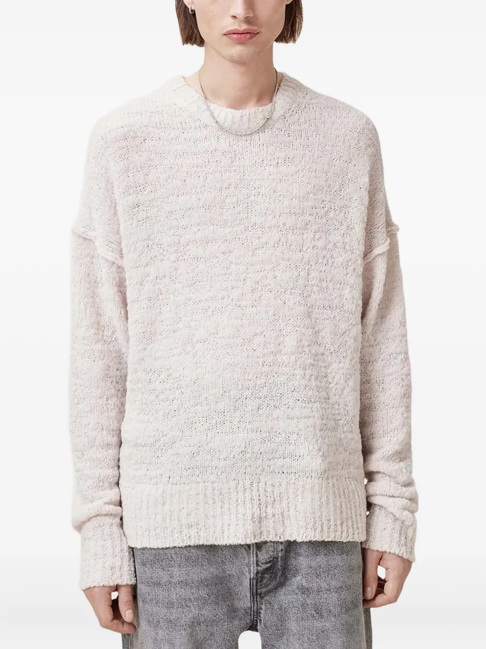 AllSaints フレイド プルオーバー - ホワイト AllSaints フレイド プルオーバー - ホワイト