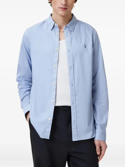 AllSaints Hawthorne embroidered-logo shirt