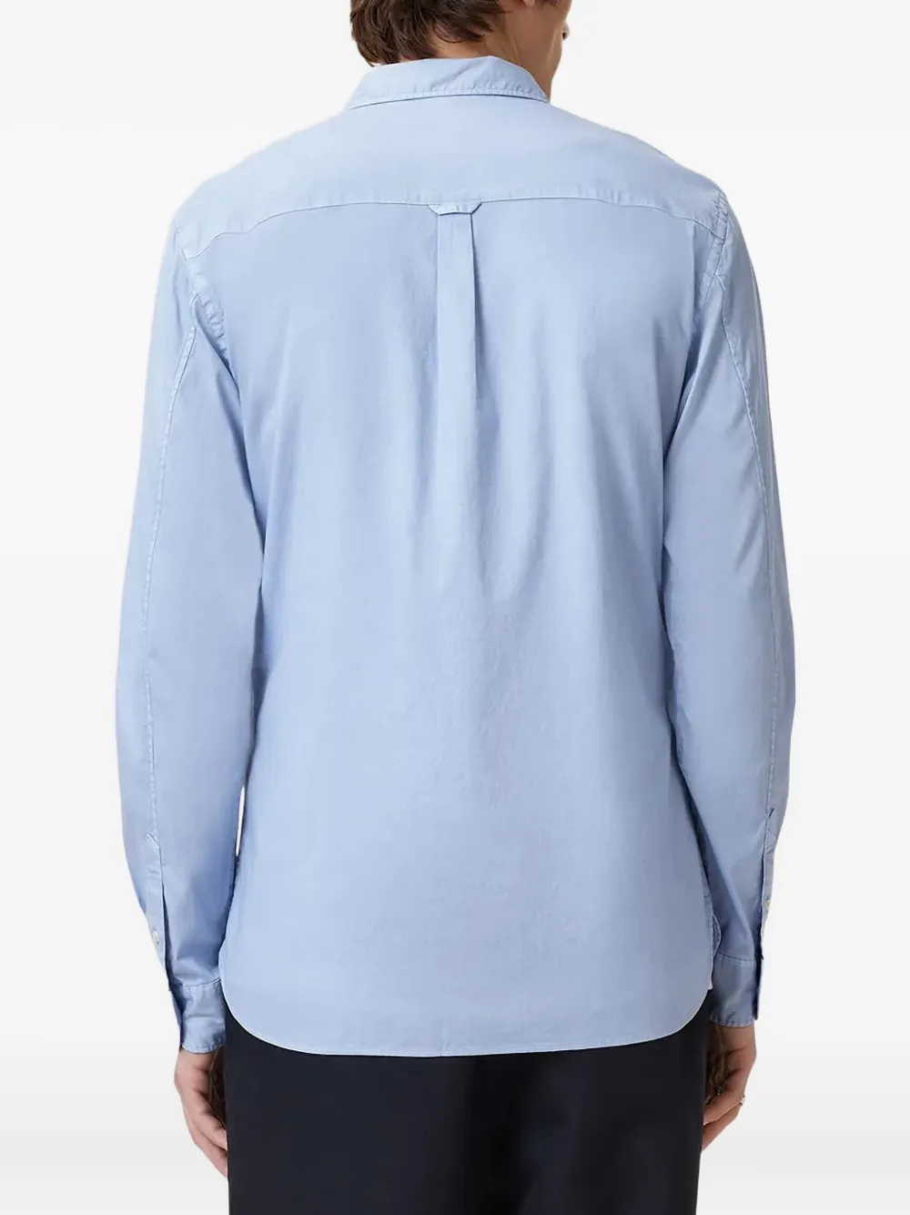 AllSaints Hawthorne overhemd met geborduurd logo Blauw