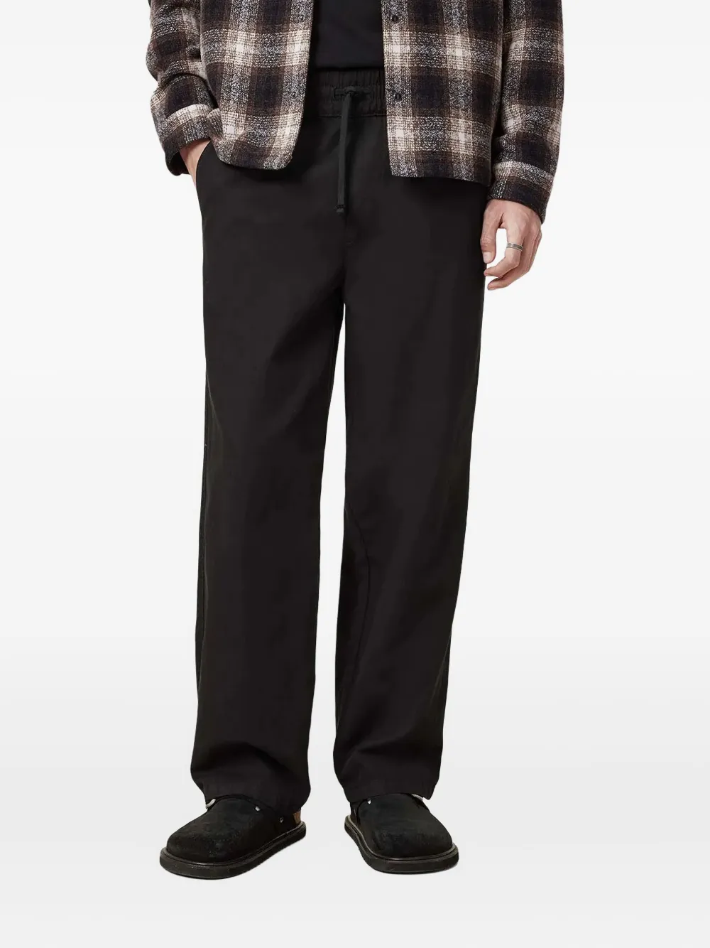 AllSaints Hanbury drawstring-waist trousers | Black | Image 1