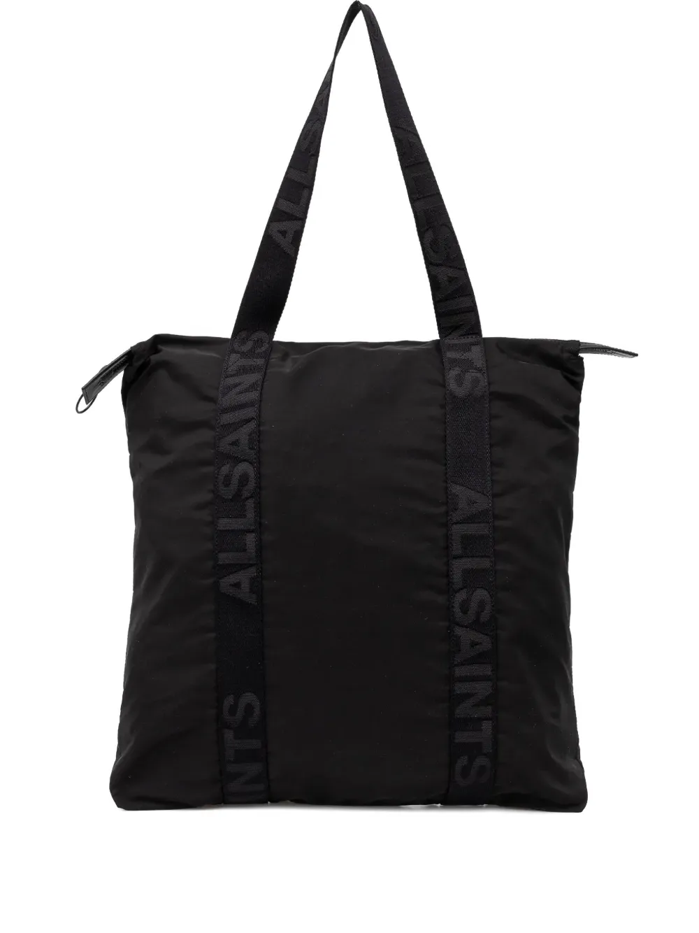 AllSaints tote con logo en las correas | negro | Image 1