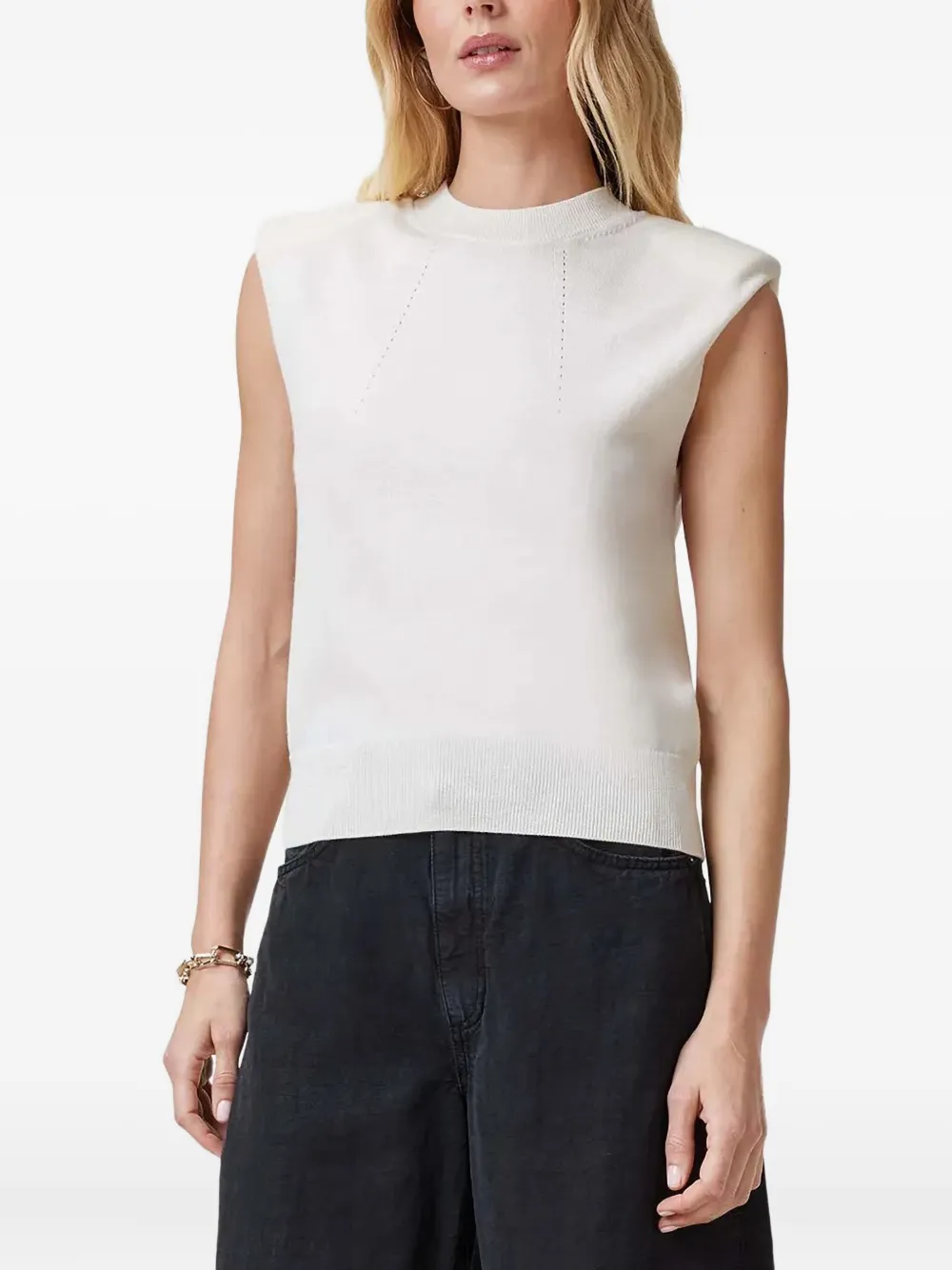 AllSaints Kayla ノースリーブトップ - ホワイト AllSaints Kayla ノースリーブトップ - ホワイト