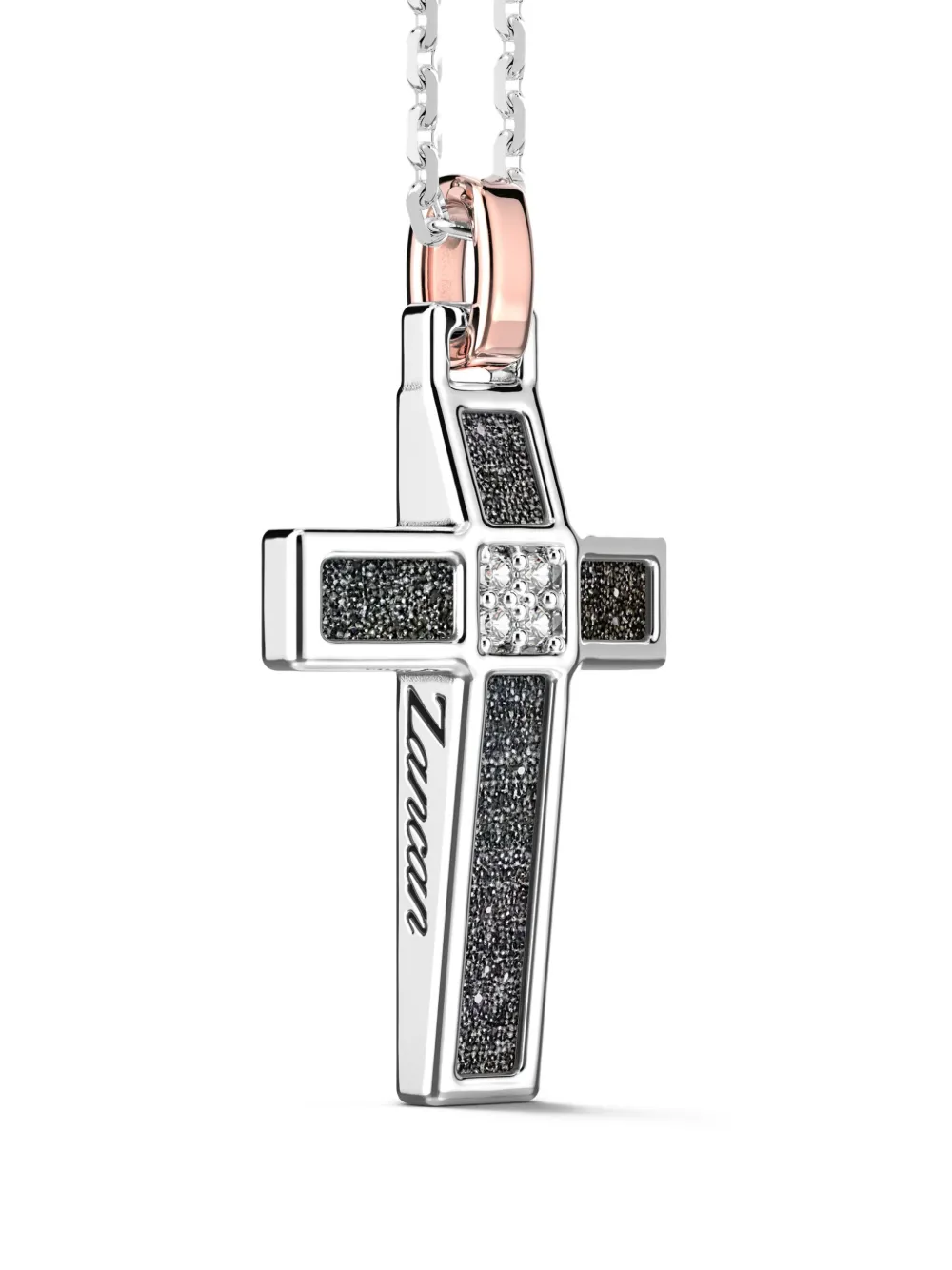 Zancan Sterling zilveren Cross halsketting met diamant | Image 2