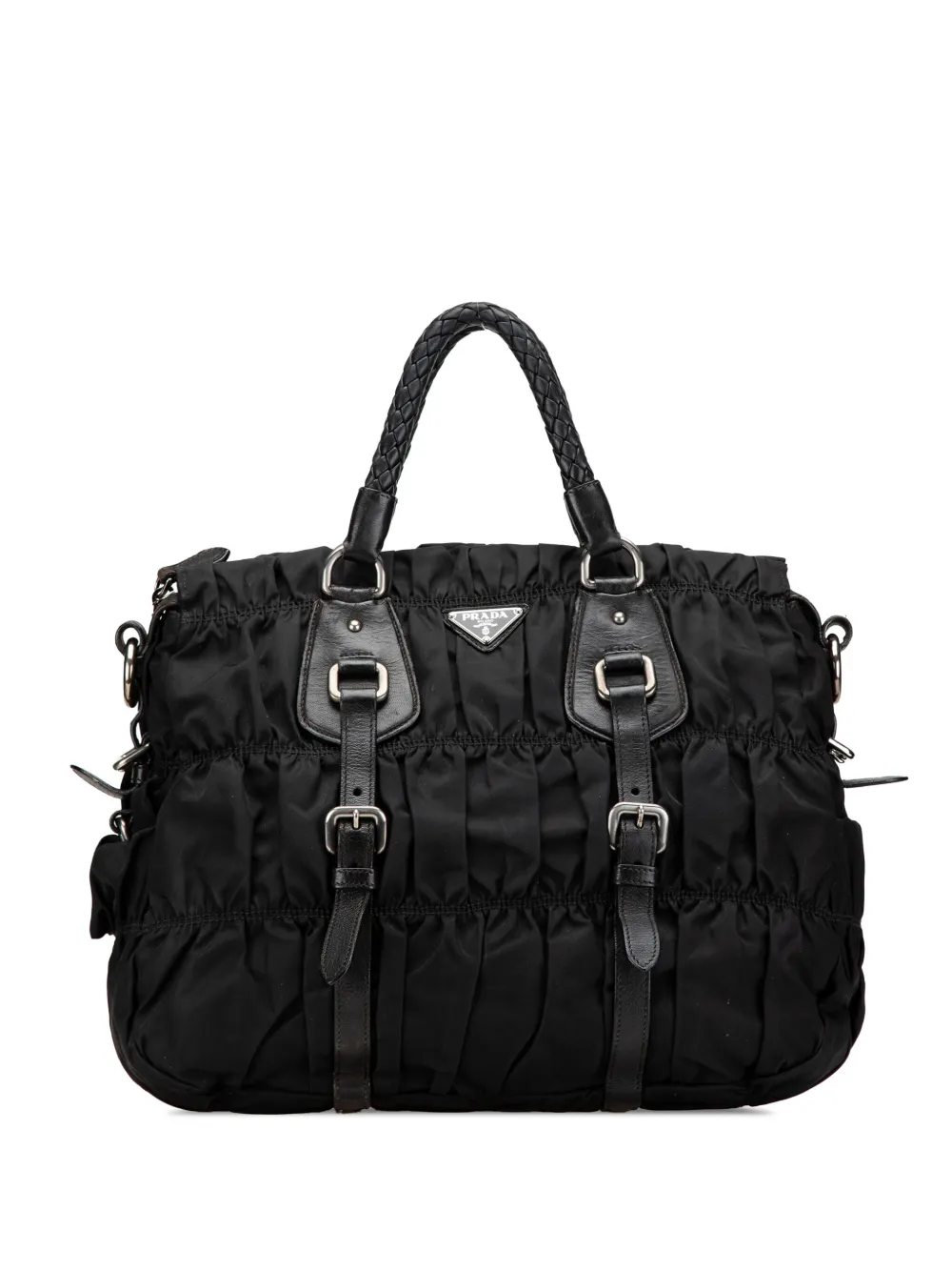 Prada Pre-Owned 2013-2024 Tessuto Gaufre satchel | Black | Image 1