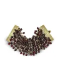 Jennifer Gibson Jewellery 1940s Ruby Droplet cuff bracelet - Gold