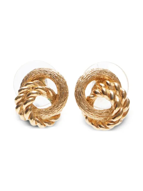 Christian Dior Pre-Owned 1990-2015 brushed-finish earrings 