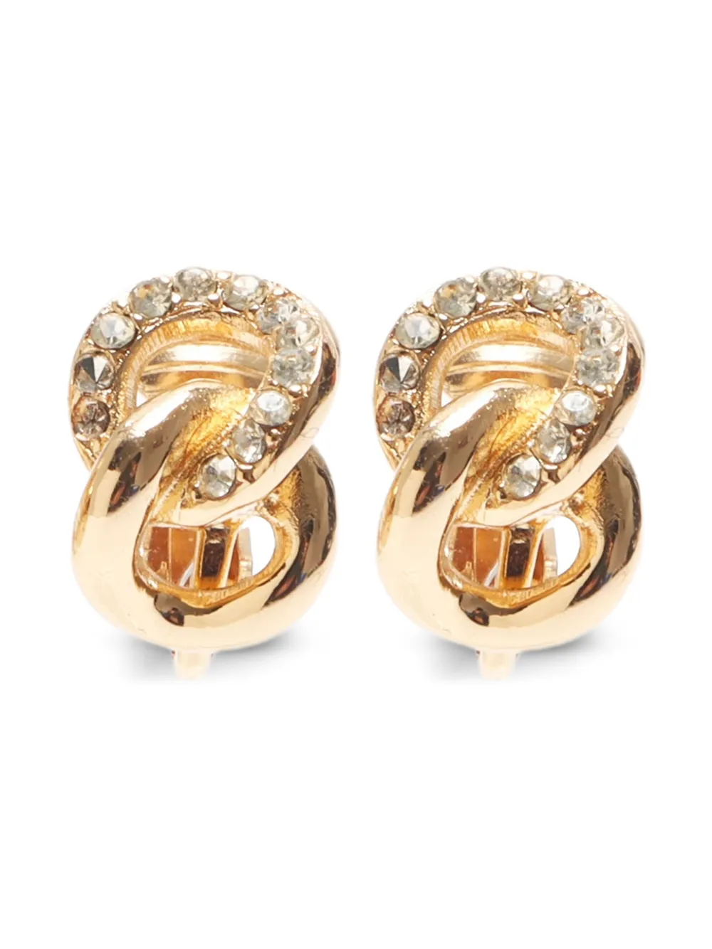 1990-2015 rhinestone-embellished earrings