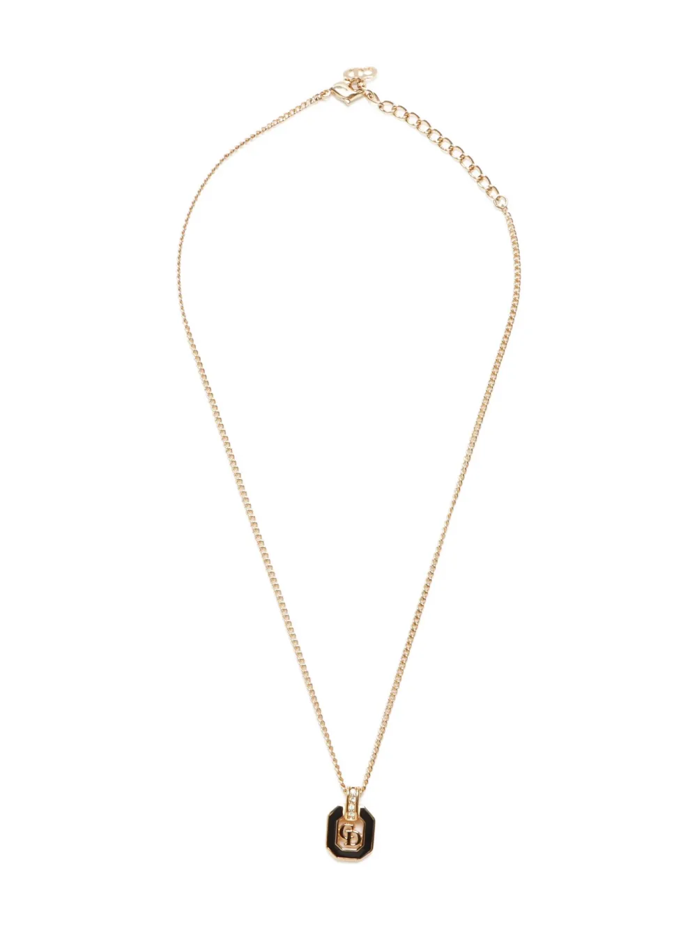 Christian Dior Pre-Owned 1990-2015 logo necklace - ゴールドトーン Christian Dior Pre-Owned 1990-2015 logo necklace - ゴールドトーン