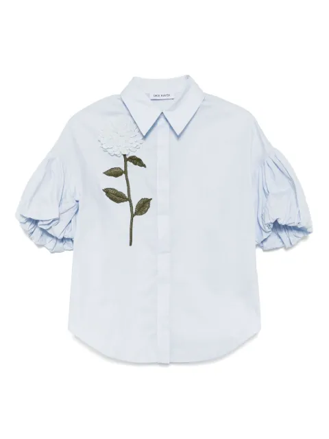 Dice Kayek floral embroidered cotton poplin shirt