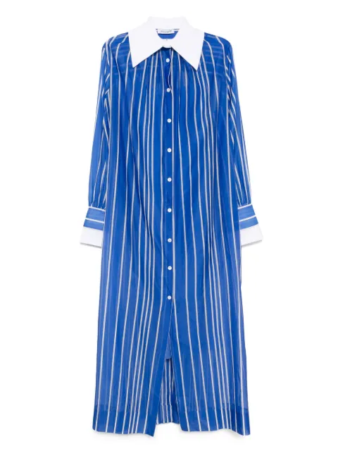 Dice Kayek vestido camisero con rayas estampadas