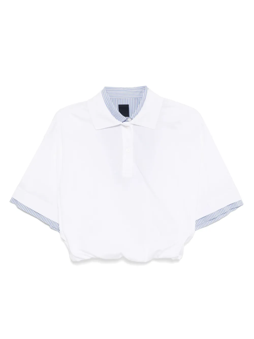 dolman-sleeved pique polo top